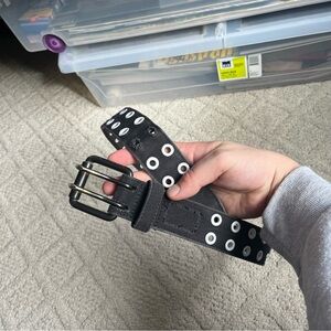 Dickies Black and White Grommet Belt